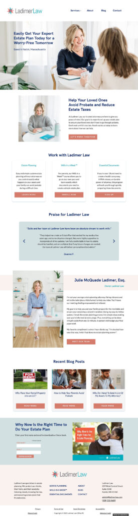 Ladimer Law Website Homepage